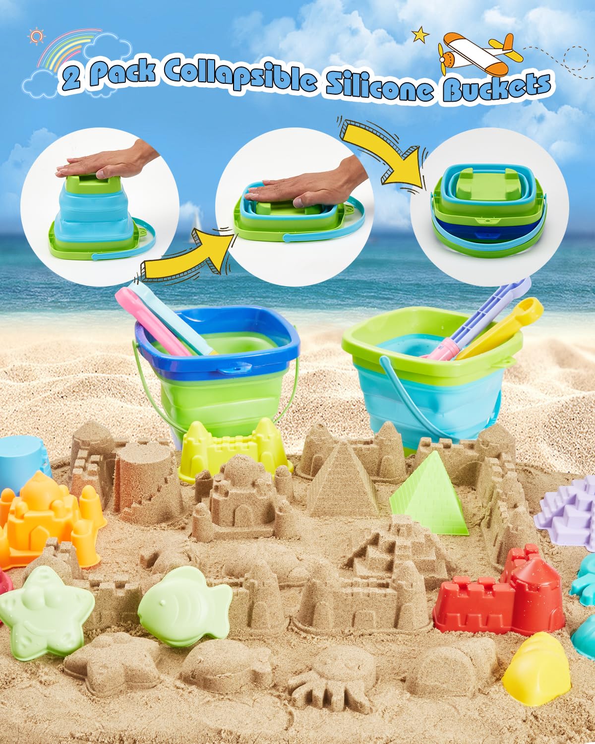Unistylar big castle mold for creating colorful sand structures.