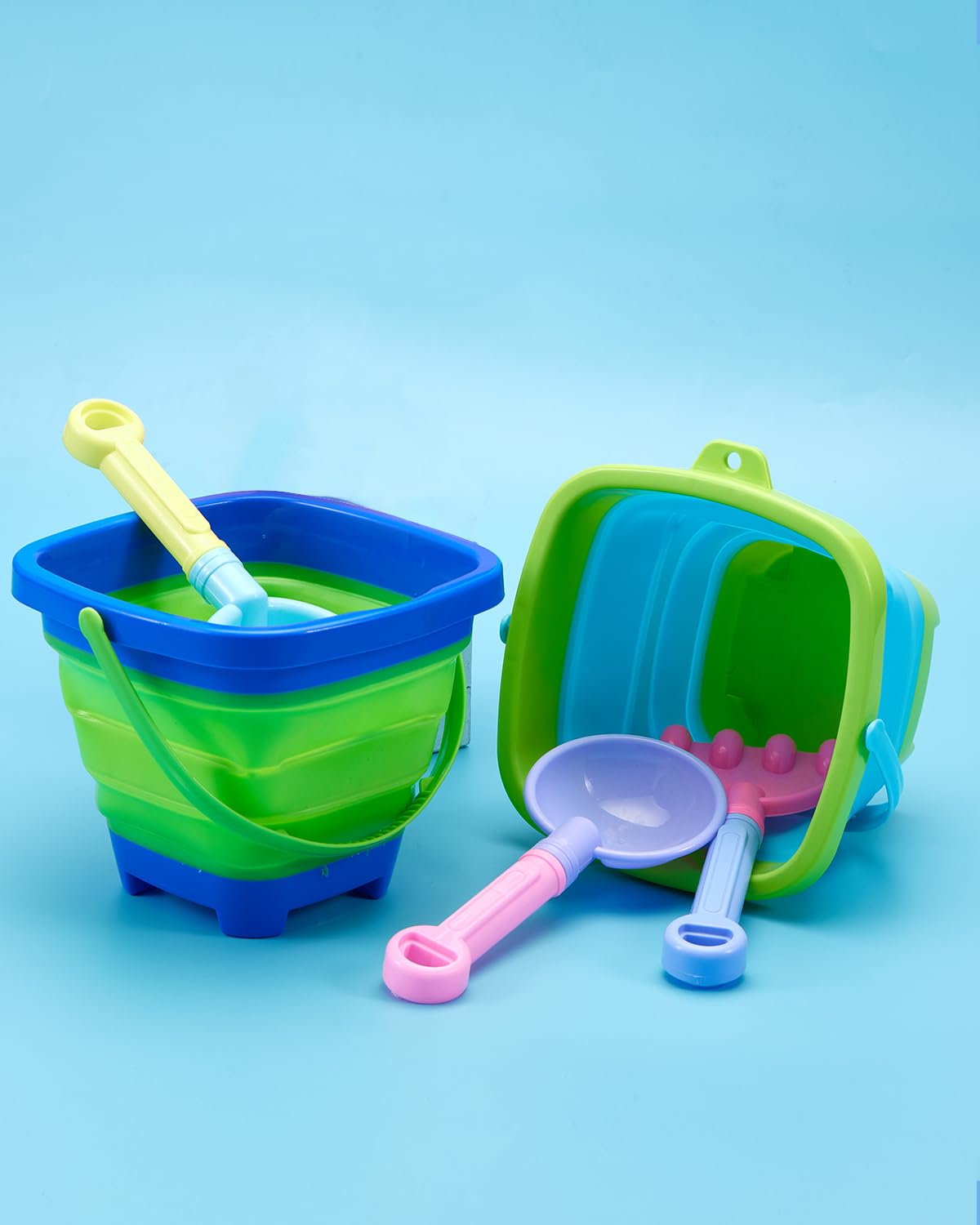 Unistylar colorful tools enhance vibrant, multi-use sand play sessions.