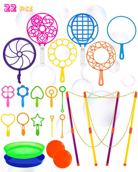 Unistylar giant bubble wands set with trays for family outdoor bubble play.