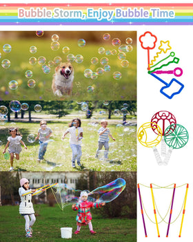 Unistylar medium bubble wands offer varied sizes for social play.
