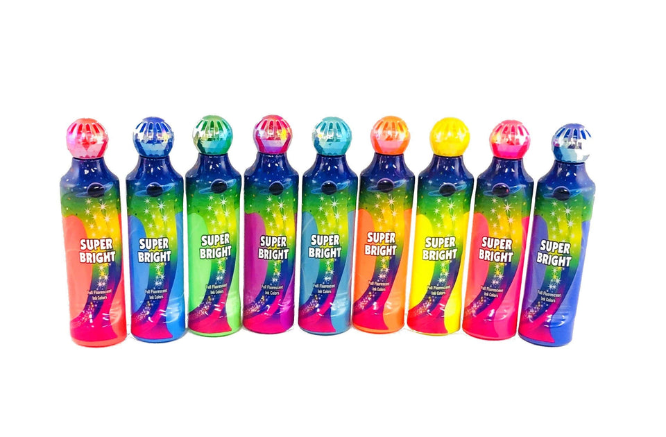 United Novelty Super Bright Fluorescent Mini Bingo Daubers in nine colors for vivid bingo play.