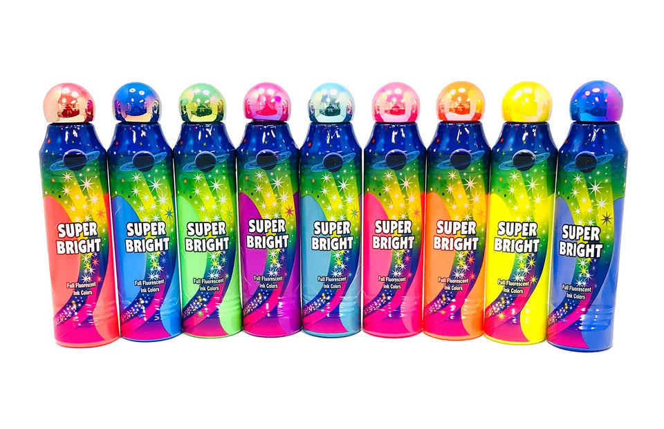 United Novelty Super Bright Bingo Dauber 3oz set of 9 glows under blacklight for vibrant bingo