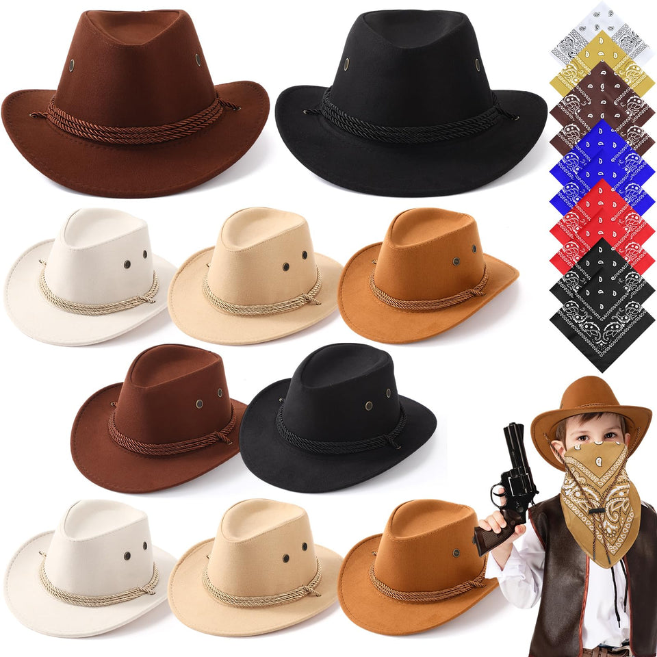 Unittype cowboy hats kids set displayed for a western party vibe and quick setup