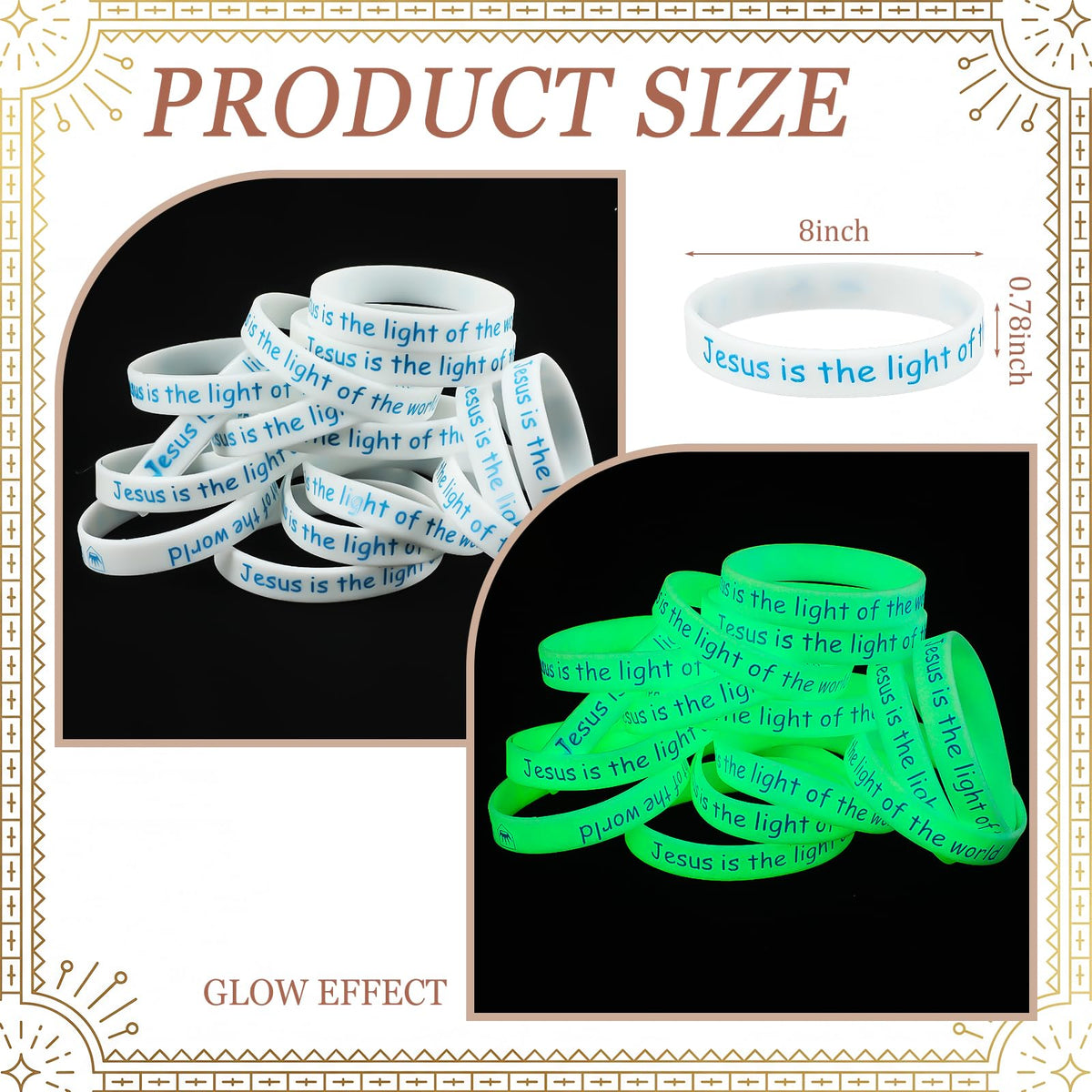 Unittype VBS wristbands glow in the dark on a wrist
