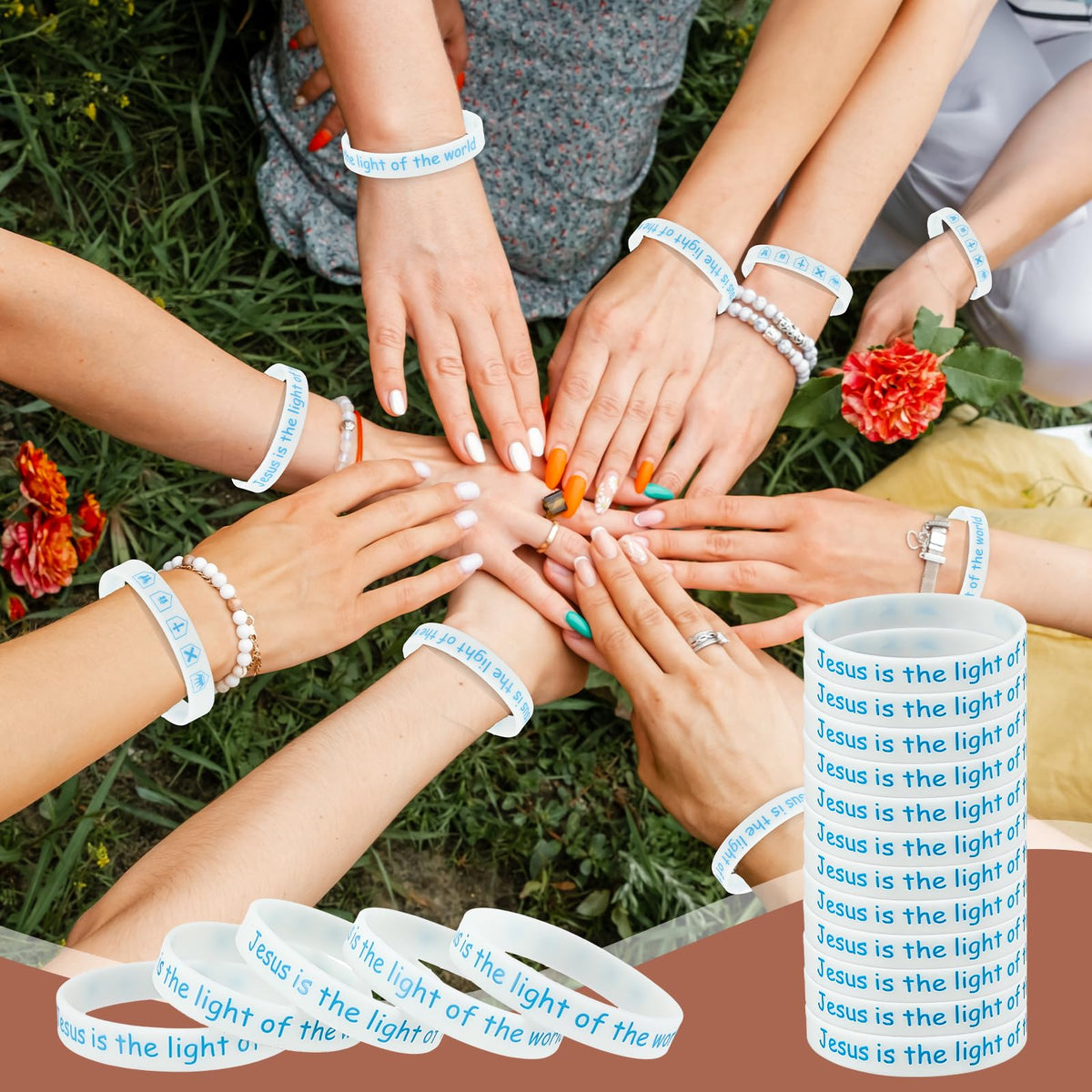 Unittype wristbands worn by youth group members