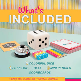 University Games nine-dice Bunco set enhances group fun.