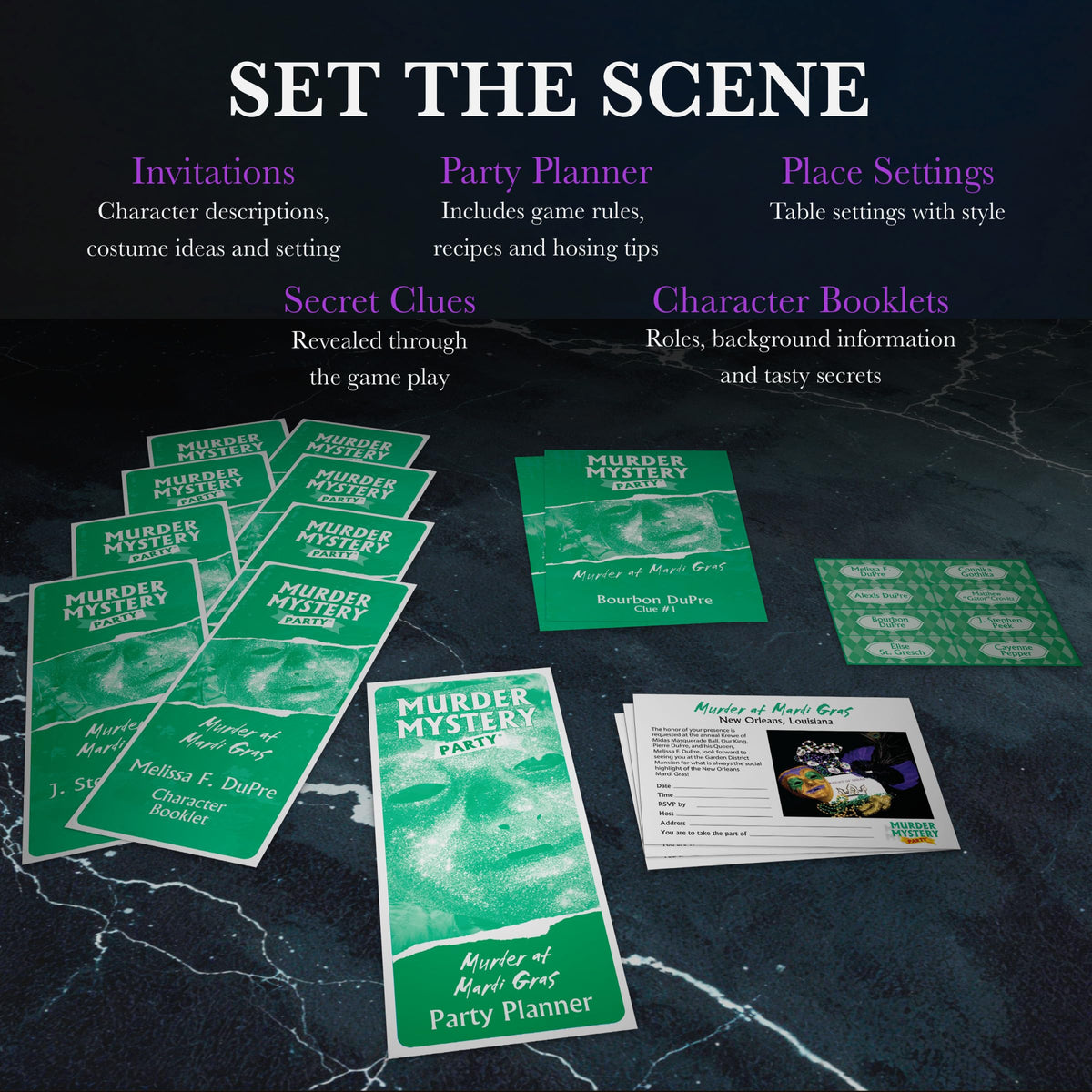University Games Murder at Mardi Gras clues fuel curiosity and teamwork