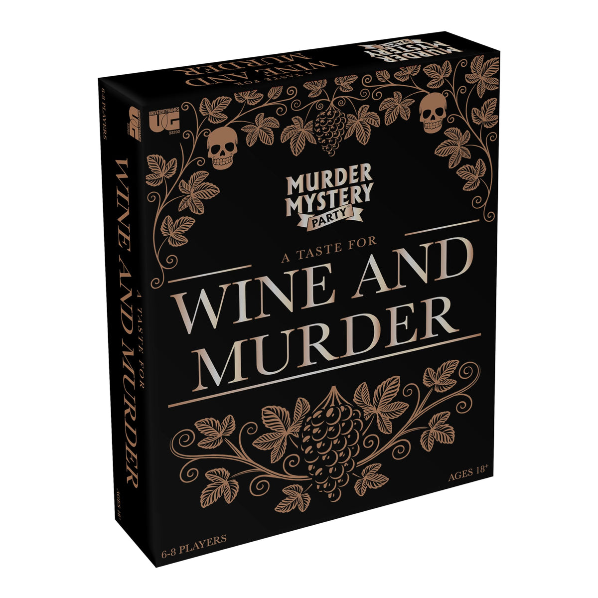University Games Taste for Wine and Murder cover art sets the wine night mood for a themed party