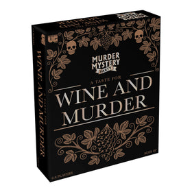 University Games Taste for Wine and Murder cover art sets the wine night mood for a themed party
