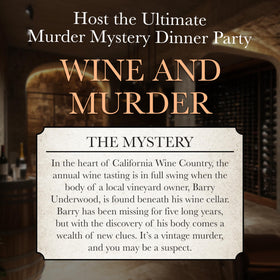 University Games Taste for Wine and Murder invitations ready to mail and spark intrigue