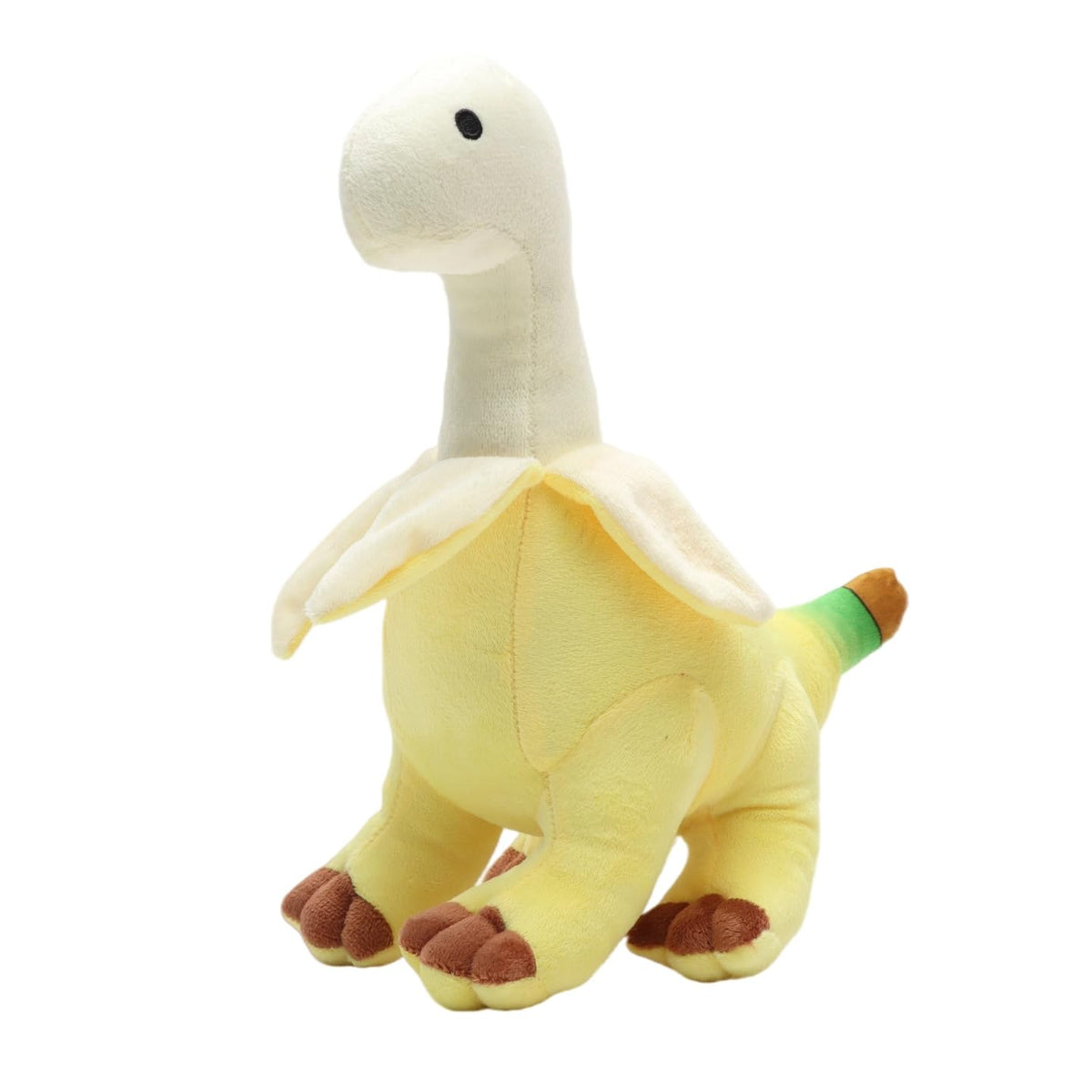 unsnurnoch banana dinosaur plush toy, bright yellow cuddly companion for kids