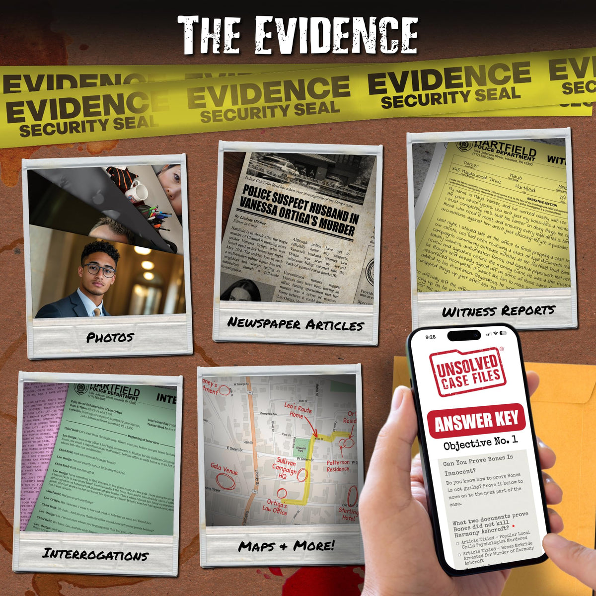 Unsolved Case Files blueprints and maps guide through the crime scene.