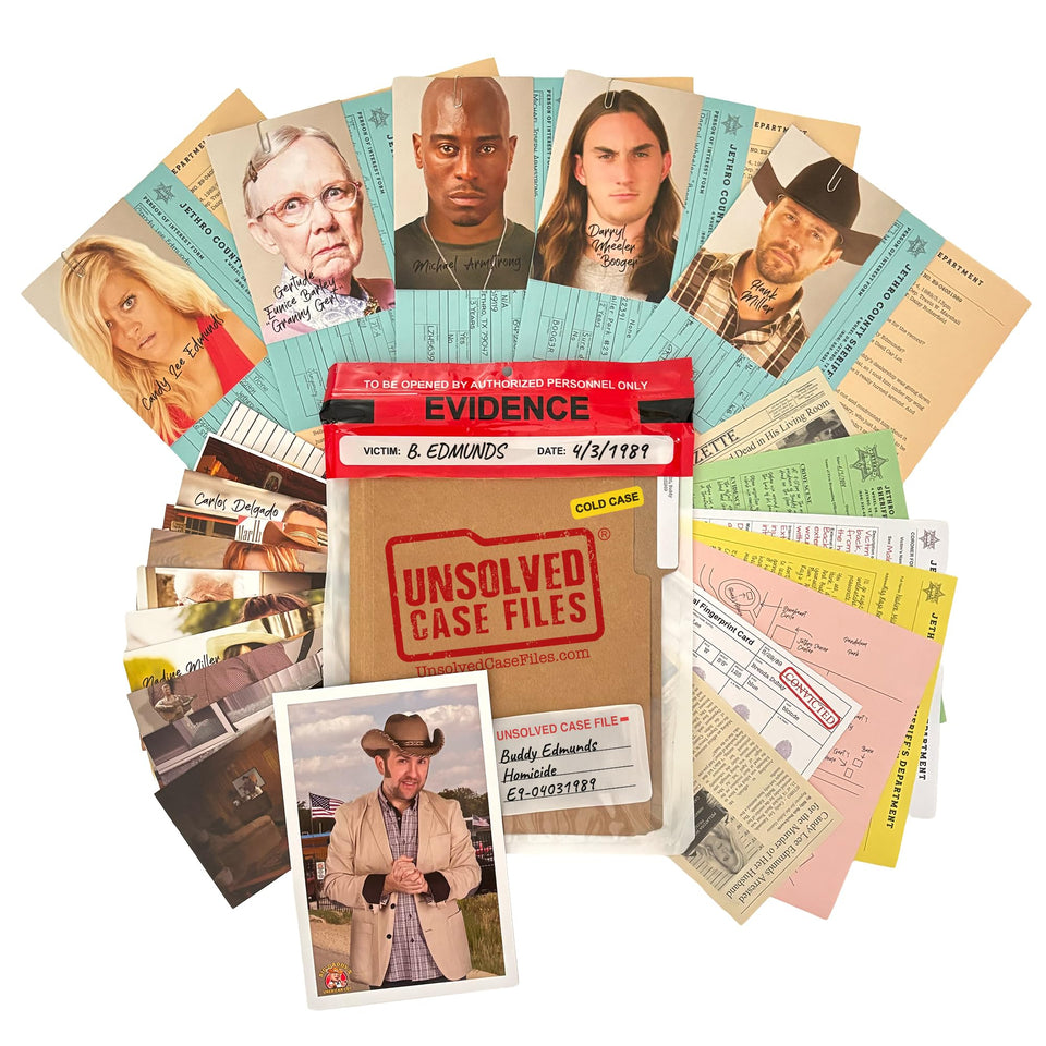 Unsolved Case Files Edmunds Buddy cover art inviting immersion into a mystery