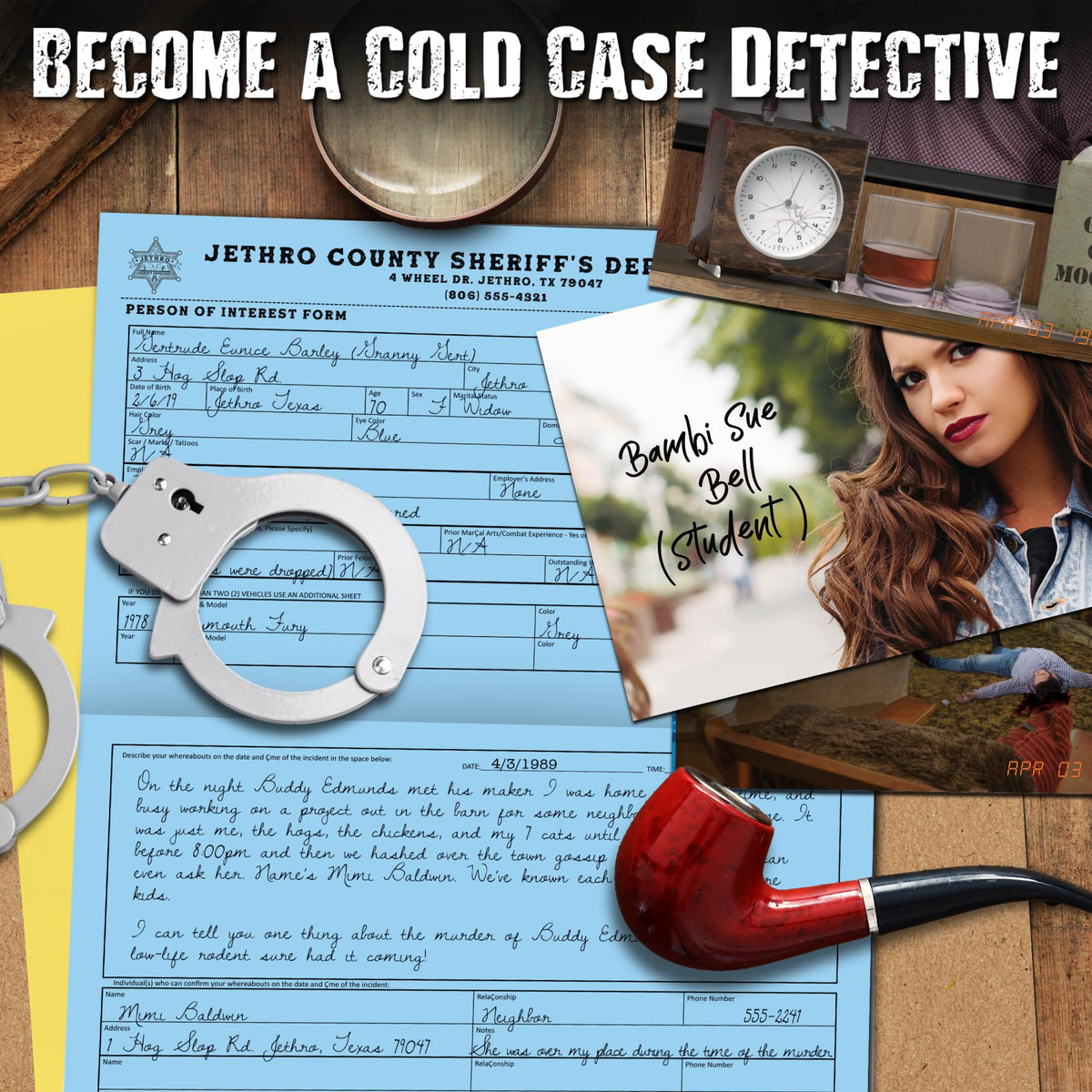 Unsolved Case Files Edmunds Buddy suspect interrogations revealing statements