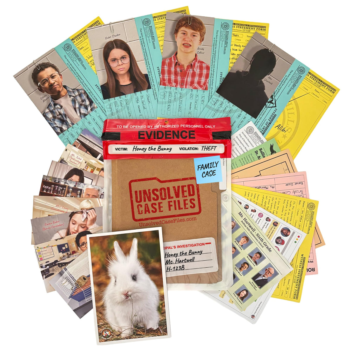 Unsolved Case Files Honey the Bunny missing bunny map supports family clue mapping.