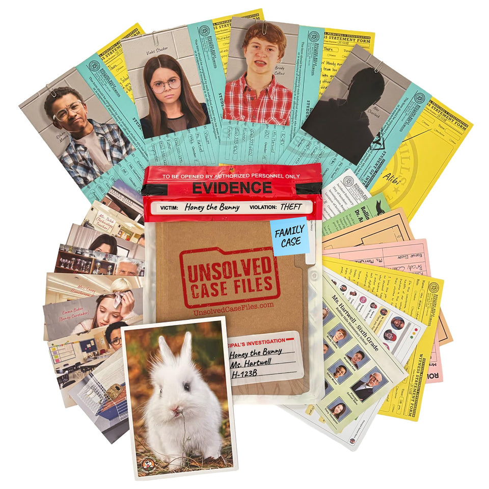 Unsolved Case Files Honey the Bunny missing bunny map supports family clue mapping.