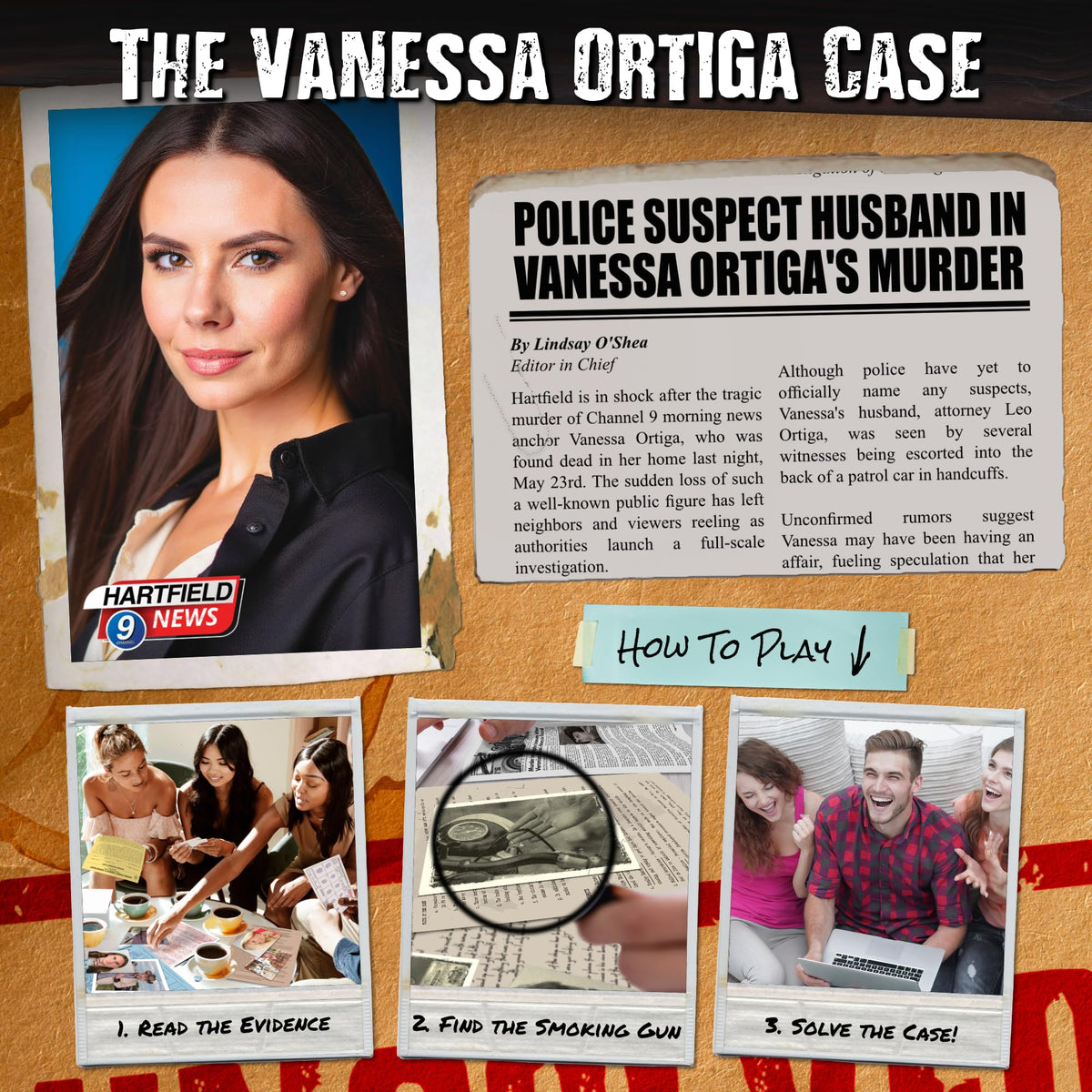 Unsolved Case Files newspaper articles create contextual mystery clues for players.