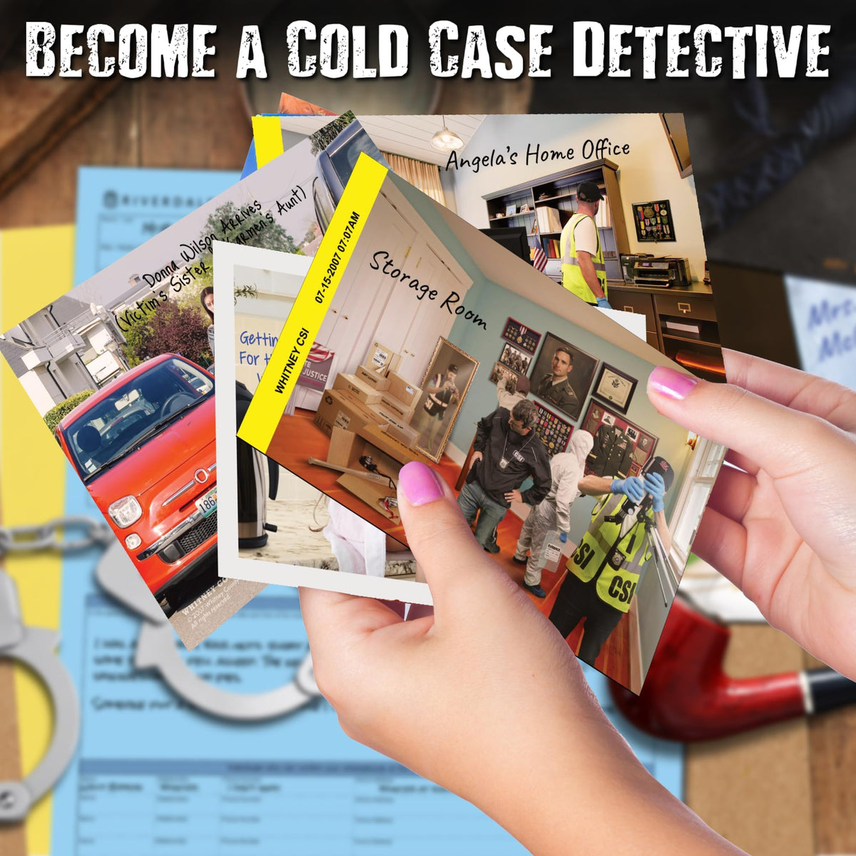Unsolved Case Files newspaper articles collage adds timeline clues