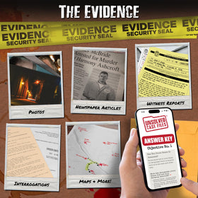 Unsolved Case Files online answer key screen, progress without spoilers.