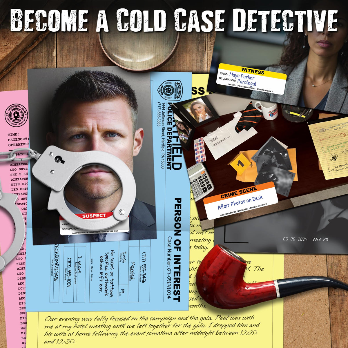 Unsolved Case Files suspect interrogations offer clues for reasoning.