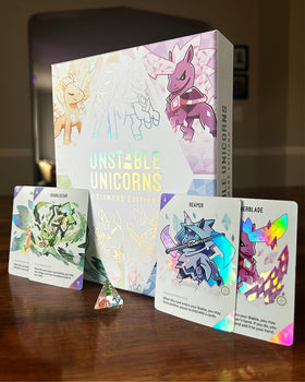 Unstable Unicorns holographic Diamond cards enhance visual appeal and strategy