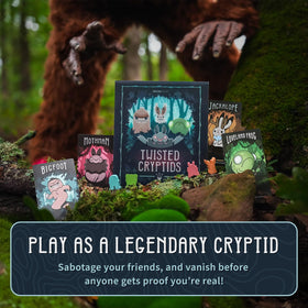 Unstable Games Twisted Cryptids meeples close-up, adds tactile fun to family play.