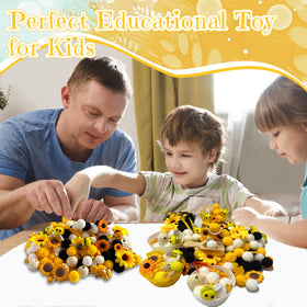 Unvola honeycomb beads and cups support sorting and early math skills.