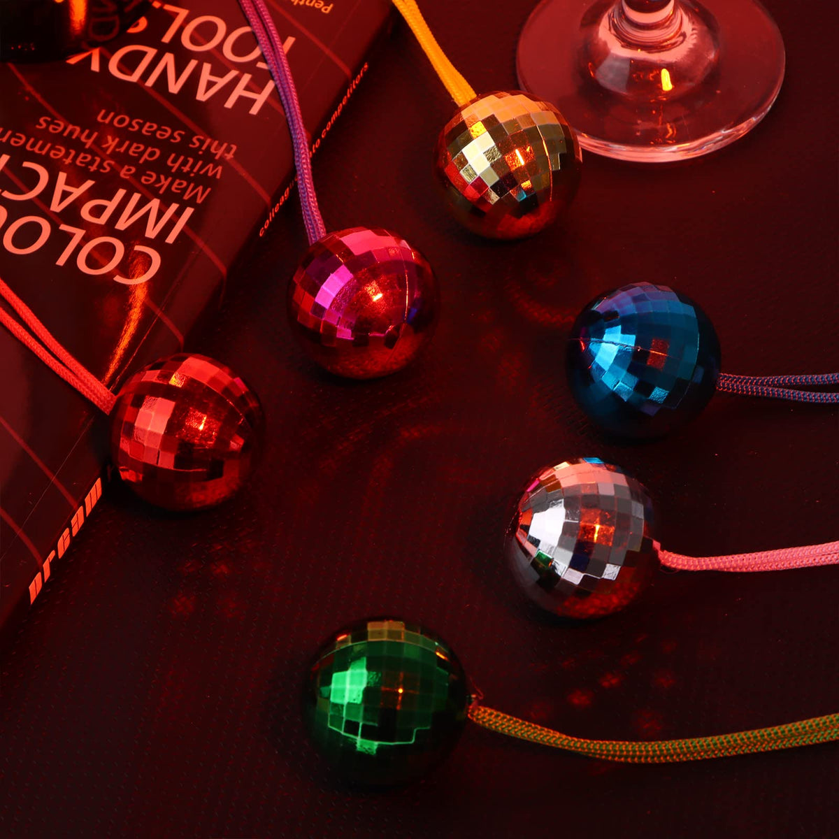 Uoeo mini 1.57-inch disco ball necklace for subtle shimmer