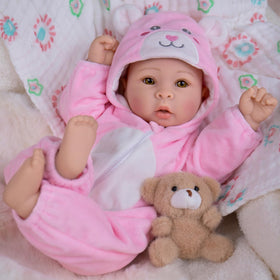 UOFTKIZ 17-inch realistic baby doll in lifelike pose for nurturing play