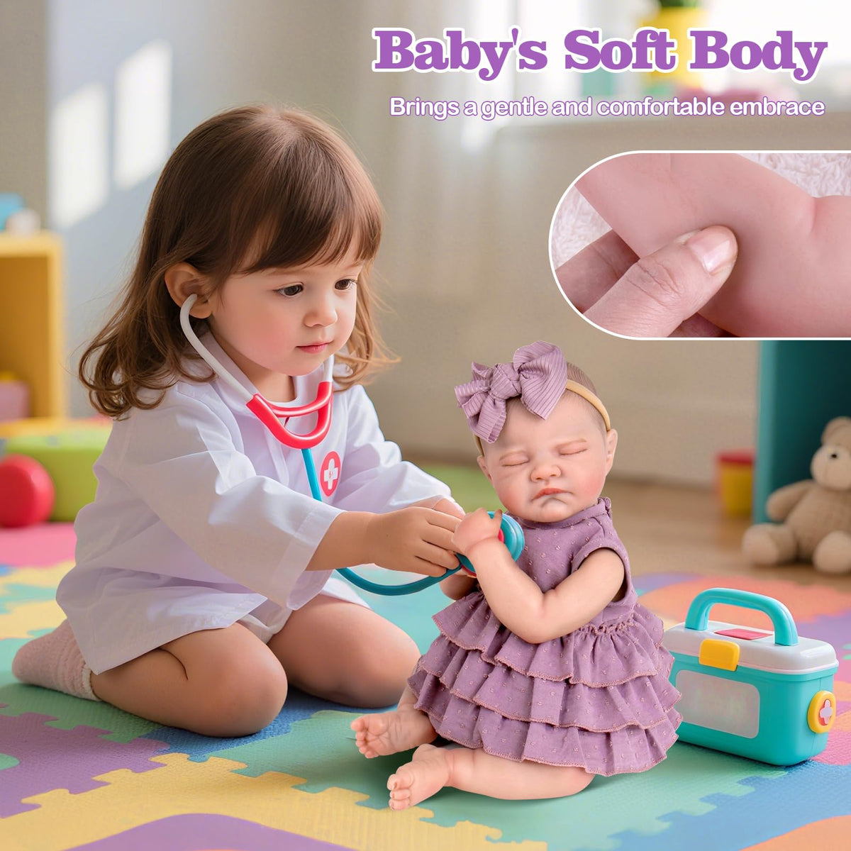 UOFTKIZ 20-inch hug size doll easy for kids to hold