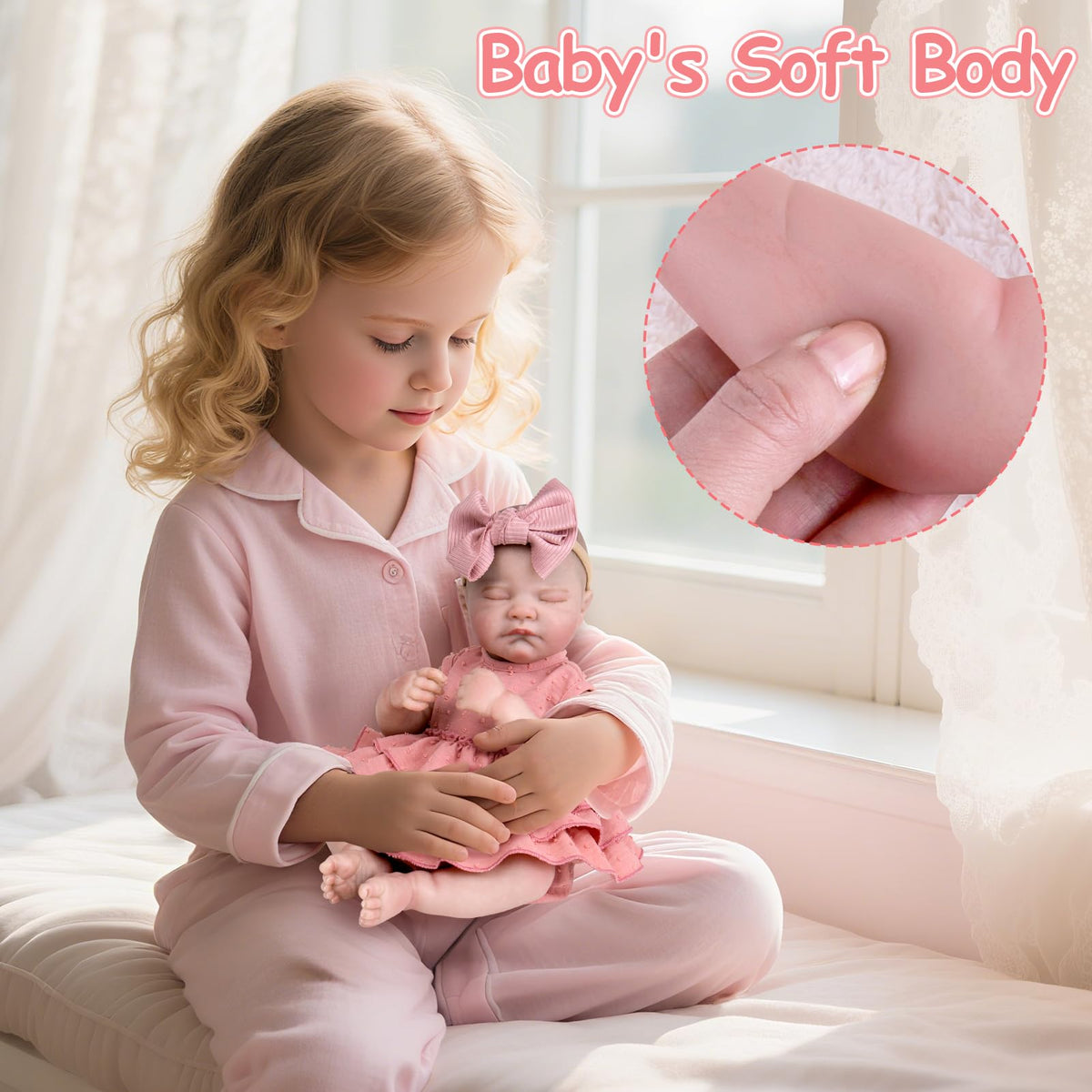 UOFTKIZ Pacifier and bow dress setup enhances authentic newborn charm