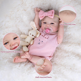 UOFTKIZ reborn doll amber blue eyes captivate during cuddles