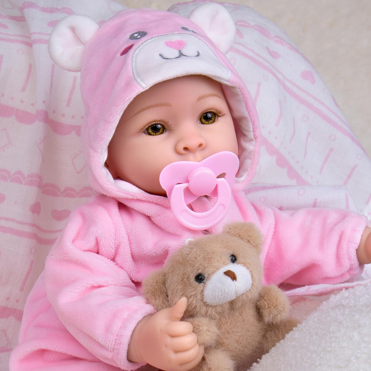 UOFTKIZ soft-body doll with premium vinyl head for hugs and care