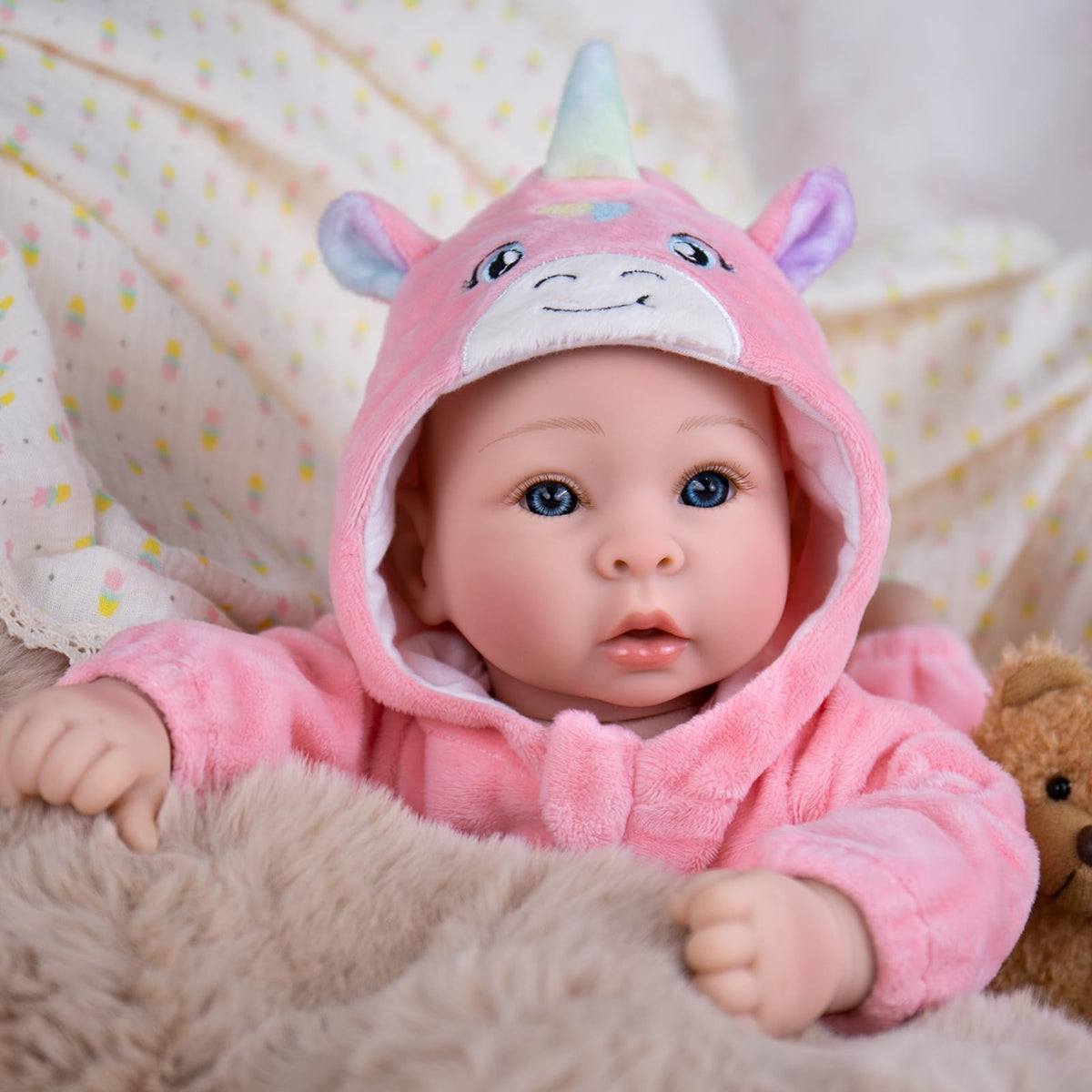 UOFTKIZ soft cloth body doll offers gentle, huggable comfort.