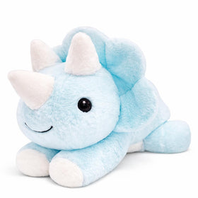 uoozii blue dinosaur weighted plush front view shows a comforting 5-pound hug