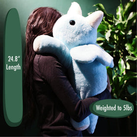 uoozii blue dinosaur weighted plush fabric close-up highlights soft texture