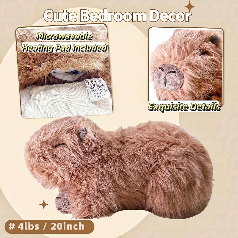 Uoozii Capybara weighted plush embroidery detail adds cute charm.