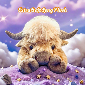 uoozii Highland Cow weighted plush is durable and cuddle-worthy