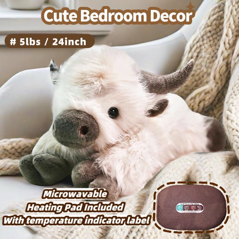 uoozii Highland Cow plush in cozy warmth mode for relaxing evenings