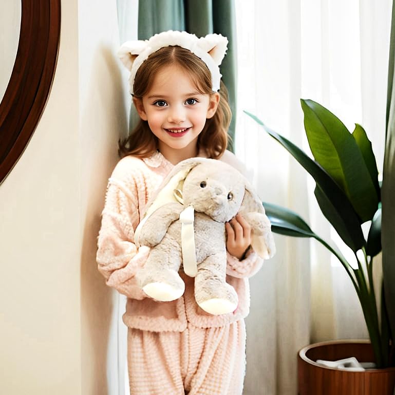 uoozii warmable bunny in hand highlights weighted hug for comfort