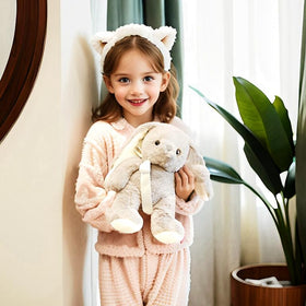 uoozii warmable bunny in hand highlights weighted hug for comfort