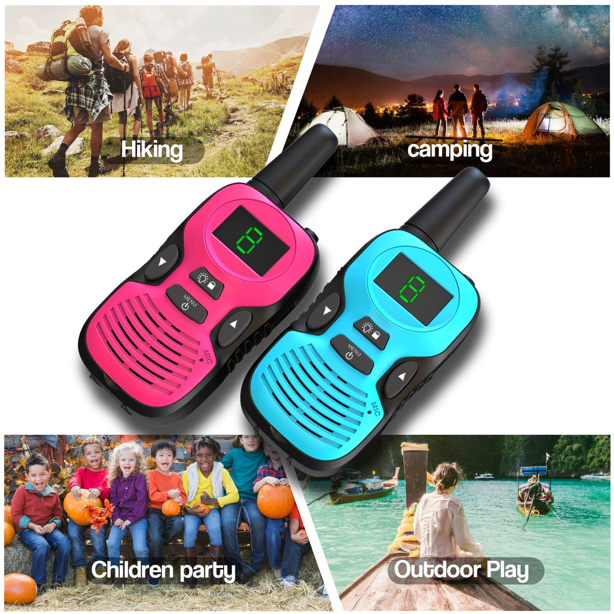 Upitry camping walkie talkies for kids ideal for family trips.