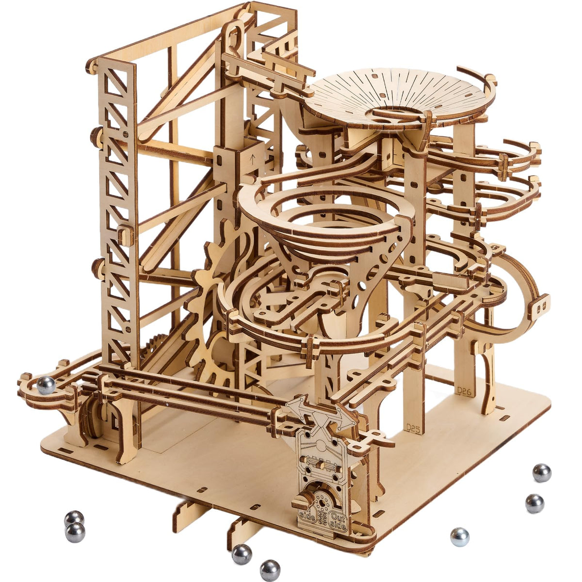 UPLIKE climbing compass puzzle assembly showing modular 3D pieces for focused adult builders.