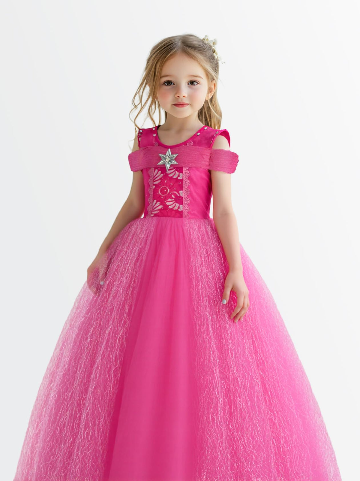 UPORPOR princess dress with glow for birthday party moments