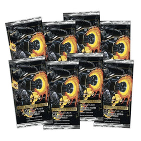 Pack-per-pack view showing three cards per pack from Marvel Masterpieces 92 Platinum