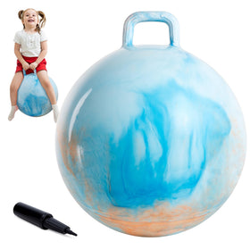 Upper Rider Clouds Hopper Ball blue-orange design for kids' active play