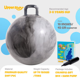 Child bouncing on Upper Rider Clouds Hopper Ball for fun and balance