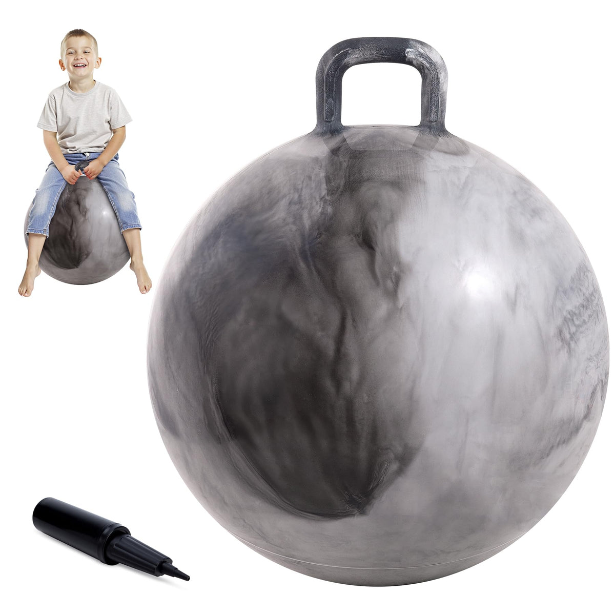 Upper Rider Clouds Hopper Ball with handle for secure grip during play