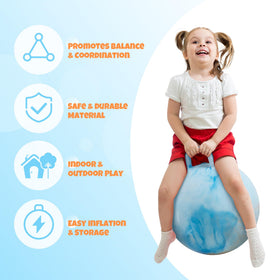 Upper Rider clouds hopper ball inflated with included pump