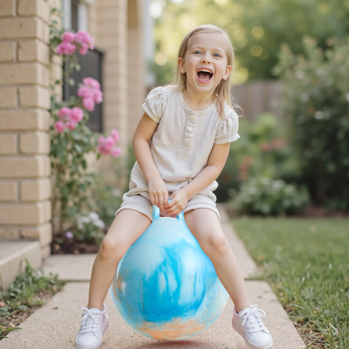 Upper Rider hopper ball showing non-slip base